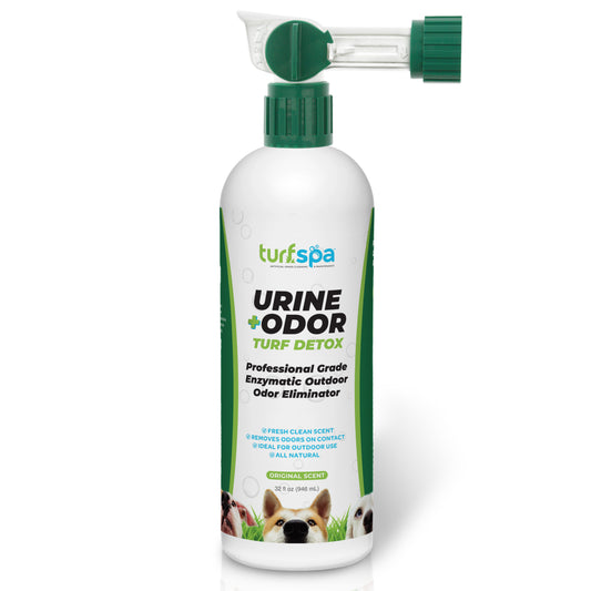 TurfSpa Original Urine + Odor Turf Detox enzyme artificial turf cleaner, 32 oz hose-end sprayer bottle